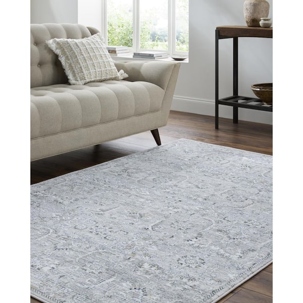 Lorenz Light Sage Traditional Botanical 7 ft. x 10 ft. Area Rug