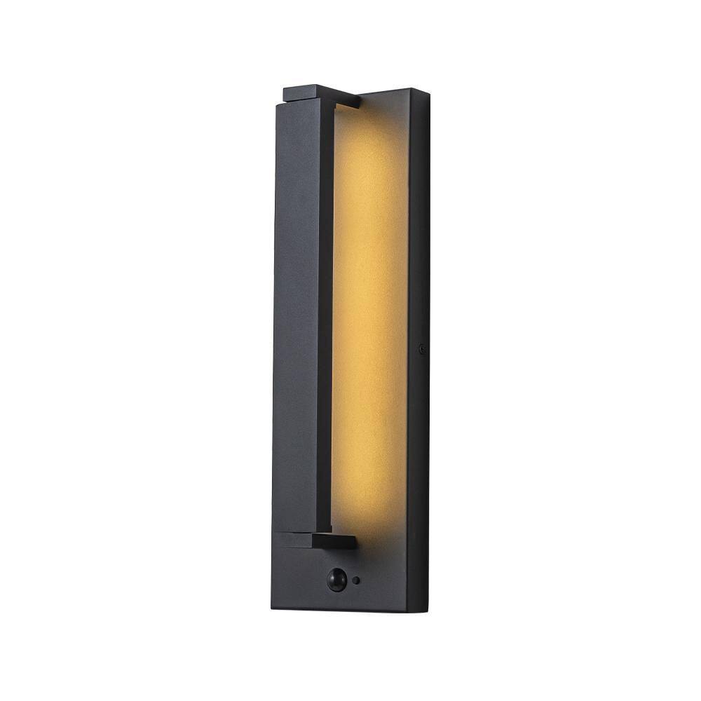 H15'' Modern Matte Black Outdoor Wall Sconce 15 in. Motion Sensor with Integrated LED for Porch Garage Patio price history on PriceWatchPro