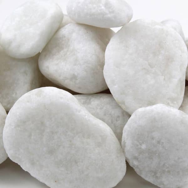 Rain Forest 2 in. to 3 in. 30 lb. Large Snow White Pebbles