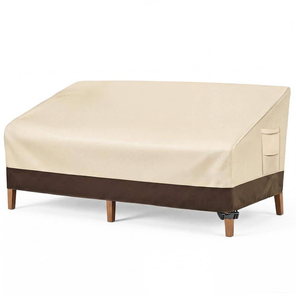 79 in. W x 37 in. D x 35 in. H 3-Seater Patio Sofa Cover, 100% Waterproof Outdoor Furniture Cover with Air Vents, Beige price history on PriceWatchPro