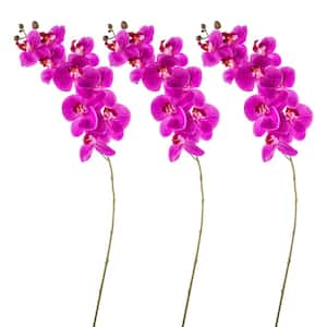 3 – 38 in. Artificial Scented 9-head Fuchsia Phalaenopsis Orchid stems