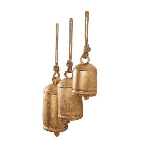 Pair of Vintage Mini Copper Bells Mini Cow Bells Fishing Bells