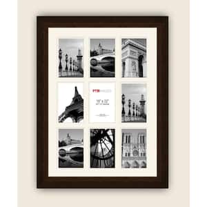 9-Opening 19-1/2 in. x 25-1/2 in. Multi-sized White Matted Photo Collage Frame