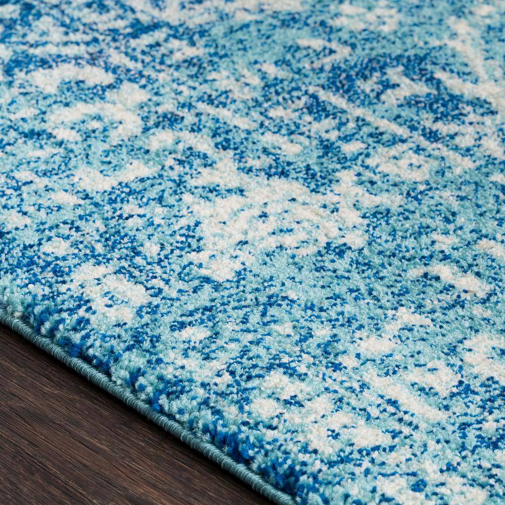 Blue Rectangular 8' x 10' Vintage Medallion Polypropylene Area Rug