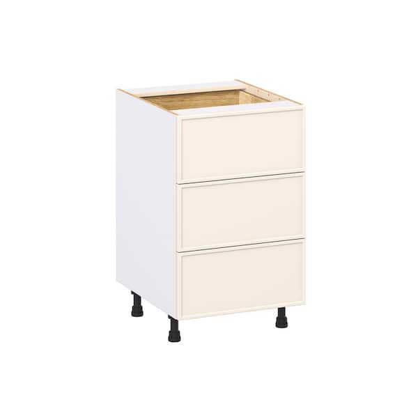 Fairview 21 in. Wx24 in. D x 34.5 in. H Assembled Slim Shaker Drawer Base Kitchen Cabinet in Washed Linen with 4-Drawers