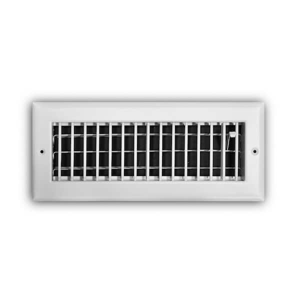 Everbilt 12 in. x 4 in. 1-Way Steel Adjustable Wall/Ceiling Register in White