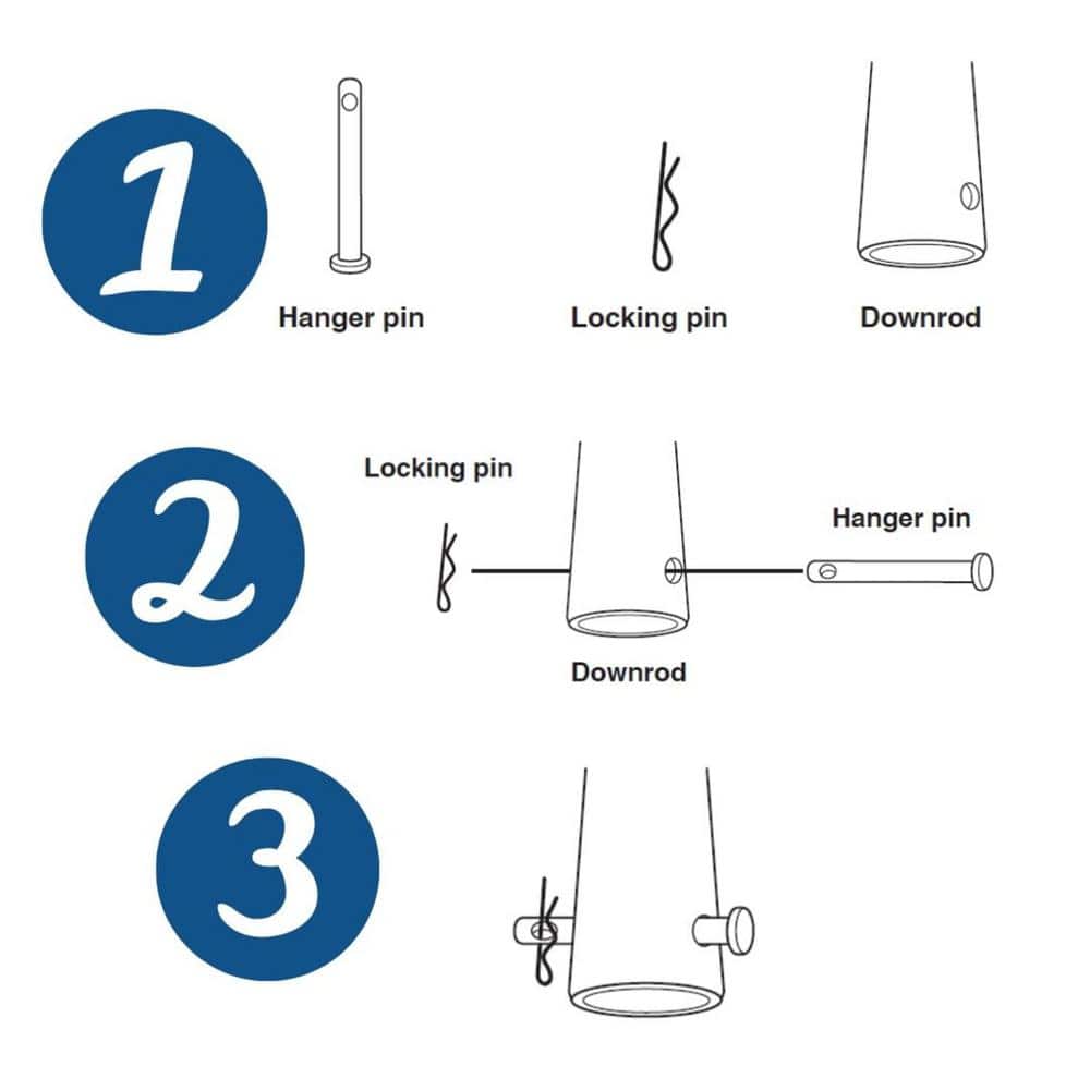 White 60-Inch Steel Ceiling Fan Downrod