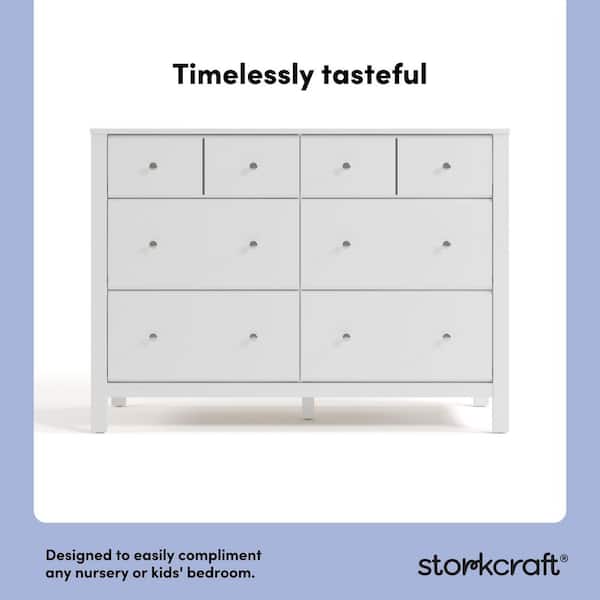 Storkcraft Horizon 6 Drawer Dresser White/Driftwood Storkcraft Horizon 6 Drawer Dresser White/Driftwood