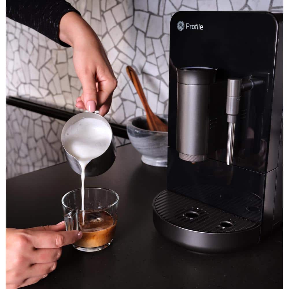 Profile 1- Cup Automatic Espresso Machine in Black with Built in Grinder, Frother, Frothing Pitcher, and WiFi Connected - Thumbnail 2