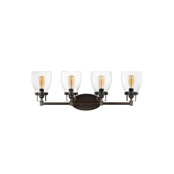 Generation Lighting Belton 28.75 in. W. 4-Light Heirloom Bronze Vanity Light