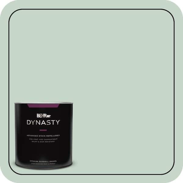 BEHR DYNASTY 1 qt. #S410-2 New Moss Eggshell Enamel Interior Stain-Blocking Paint & Primer
