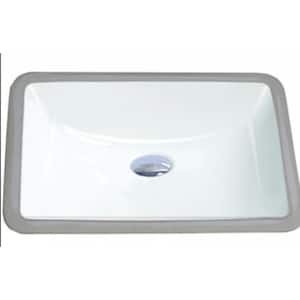 23.125 in. x 15 in. Ceramic Undermount Bathroom Sink in White