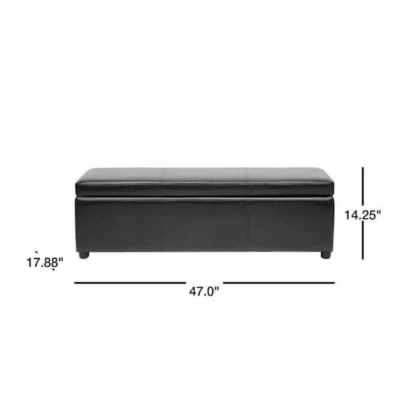 Baxton Studio Dennehy Black Storage Bench 28862 5139 HD The Home