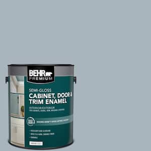 1 gal. #MQ5-23 Intercoastal Gray Semi-Gloss Enamel Interior/Exterior Cabinet, Door & Trim Paint