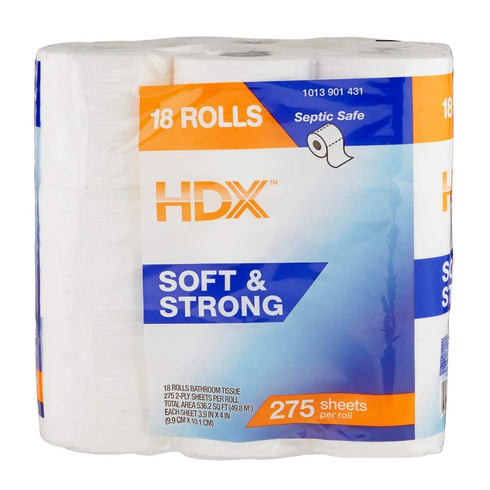 HDX Soft and Strong 2-Ply Toilet Tissue (275-Sheets Per Roll-18