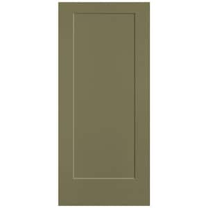 36 in. x 80 in. 1-Panel Lincoln Park Single Bore Solid Core Truly Olive Molded Composite Interior Door Slab