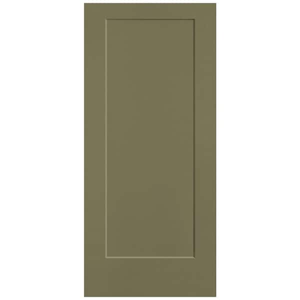 Masonite 36 in. x 80 in. 1-Panel Lincoln Park Single Bore Solid Core Truly Olive Molded Composite Interior Door Slab