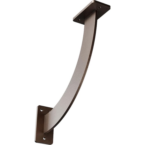 Ekena Millwork 2 in. x 11 in. x 11 in. Steel Hammered Dark Bronze Bradford Bracket