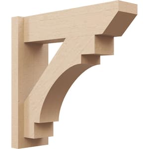 8 in. x 28 in. x 28 in. Merced Slat Rough Cedar Woodgrain Timberthane Polyurethane Outlooker, Primed Tan