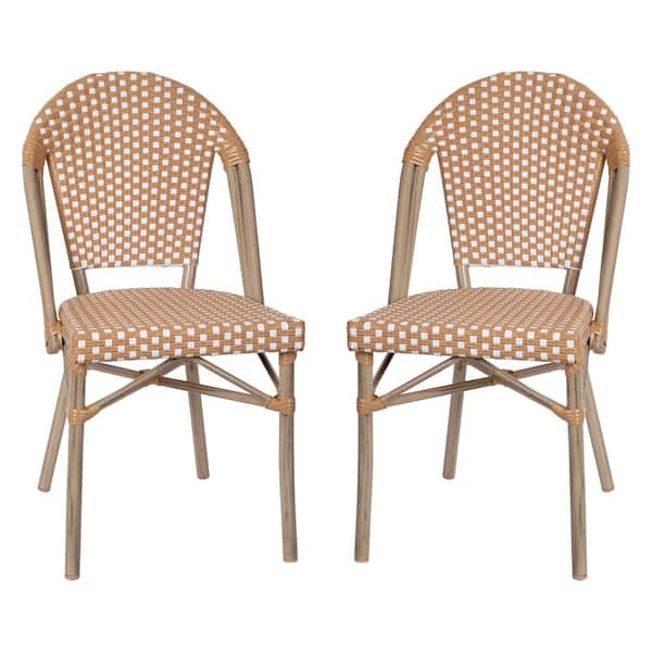 Carnegy Avenue Brown Aluminum Outdoor Dining Chair in Brown Set of 2