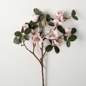40 in. Artificial Faux Blush Magnolia Stem