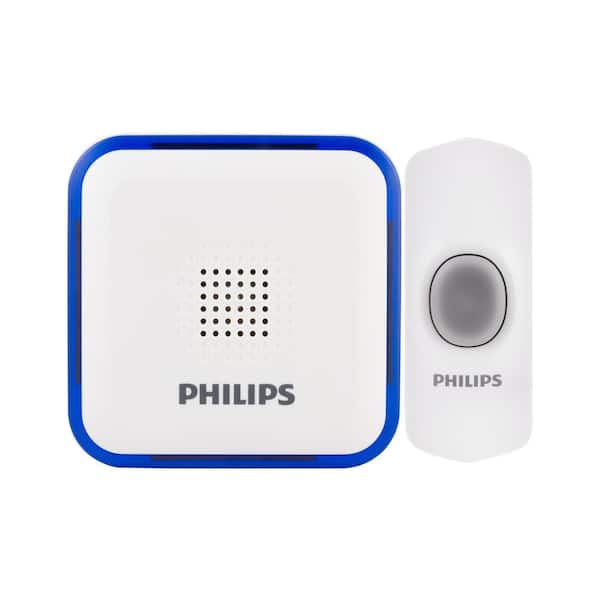 Philips Wireless Battery-Operated Door Bell Kit with 32 Melodies and 1 Push Button
