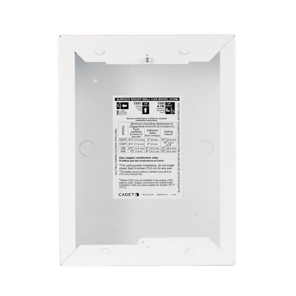Cadet Surface-mount Wall Can in White for Com-Pak, Com-Pak Max, Energy Plus, Apex72 In-wall Fan-forced Electric Heaters