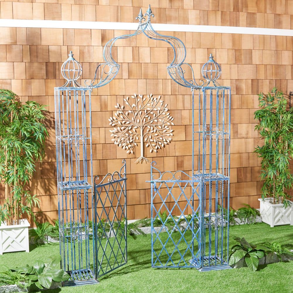 SAFAVIEH Beatrix 108 in. x 68 in. Metal Arbor