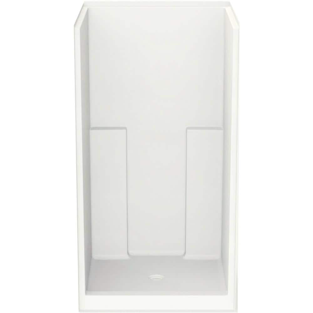 Everyday 42 in. x 42 in. x 76 in. 1-Piece Shower Stall with Center Drain in