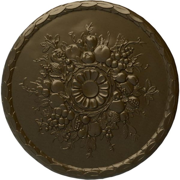 Ekena Millwork 22-1/2" x 1-1/4" Anthony Harvest Urethane Ceiling Medallion (Fits Canopies upto 2-1/8"), Brass