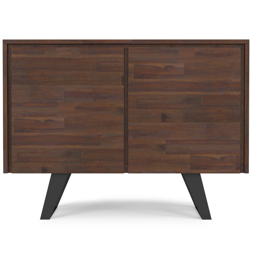 Lowry Distressed Charcoal Brown Solid Acacia Wood Sideboard Buffet