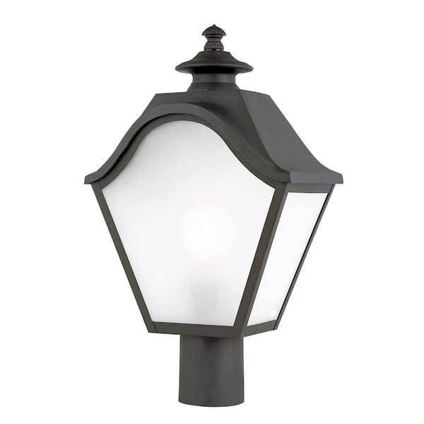 Bel Air Lighting 1-Light Black Post Top Lantern