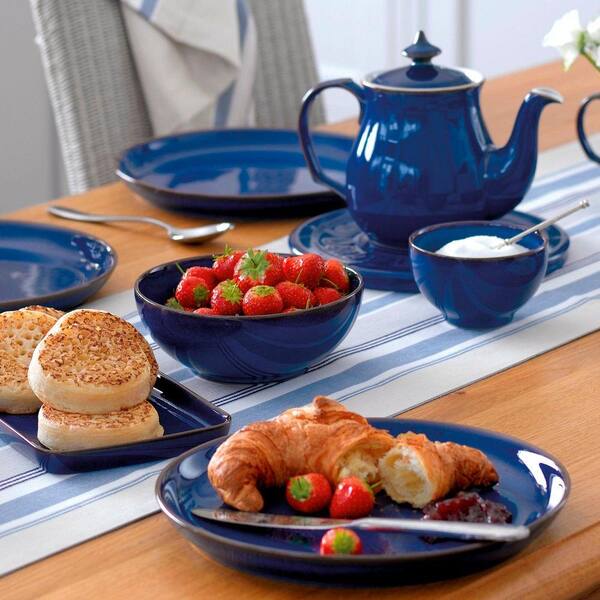 値下げしました。 DENBY インペリアルブループレート大小各６枚セット Denby Imperial Blue 12 Pc Coupe Set IMP-12BUK - The Home Depot