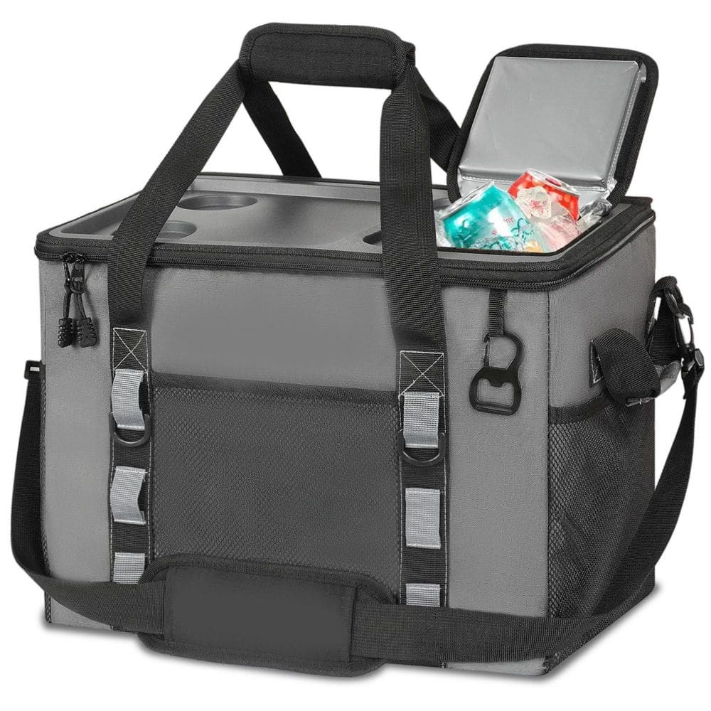 42 qt. Soft Cooler Bag with Hard Shell and 2 Cup Holders
