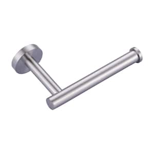 Brushed Nickel Wall-Mount Single Post Toilet Paper Roll Holder for Bathroom, Washroom, Kitchen in Stainless Steel