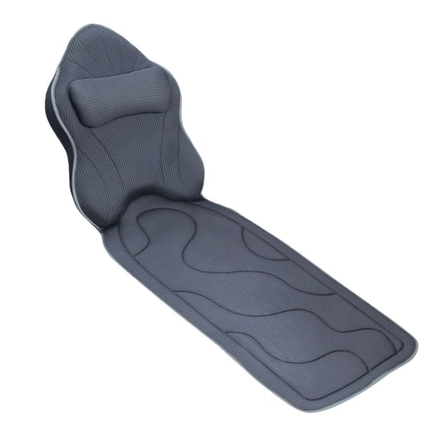 Gray 50 in. x 17 in. Full Body Bath Pillow with Head and Neck Support, Non-Slip Bath Cushion, 3D Air Mesh Technology