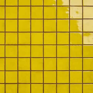 Orion Yellow 3.93 in. x 3.93 in. Glazed Terracotta Clay Wall Tile (5.38 Sq. Ft./Case)