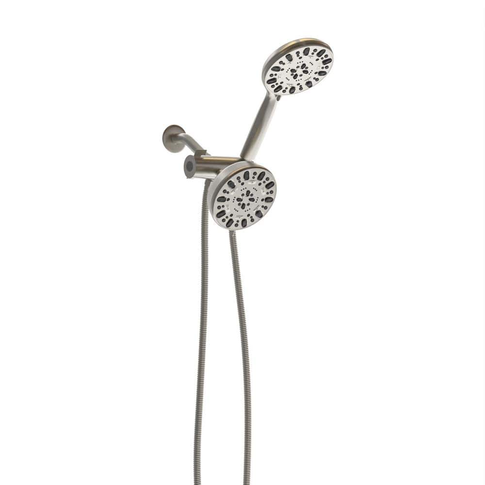 7-Spray 4.7 in. Wall Mount Dual Fixed and Handheld Shower Head, Hand Shower