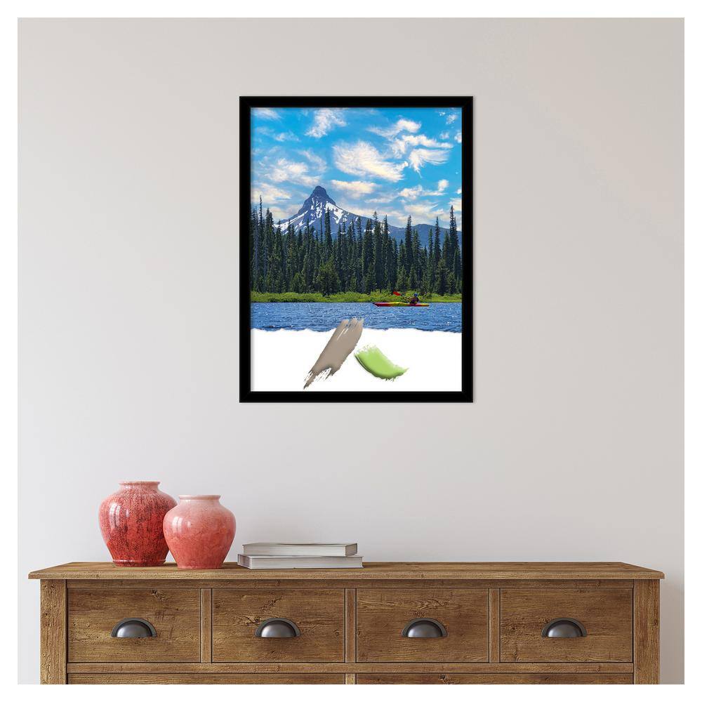 Matte Black Plastic Contemporary Single Photo Frame 25" x 19"