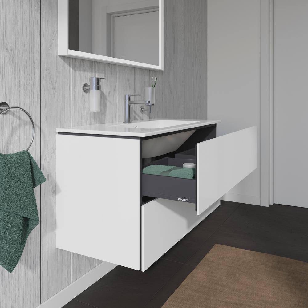 40.13'' White High Gloss Wall-Mounted Single Vanity