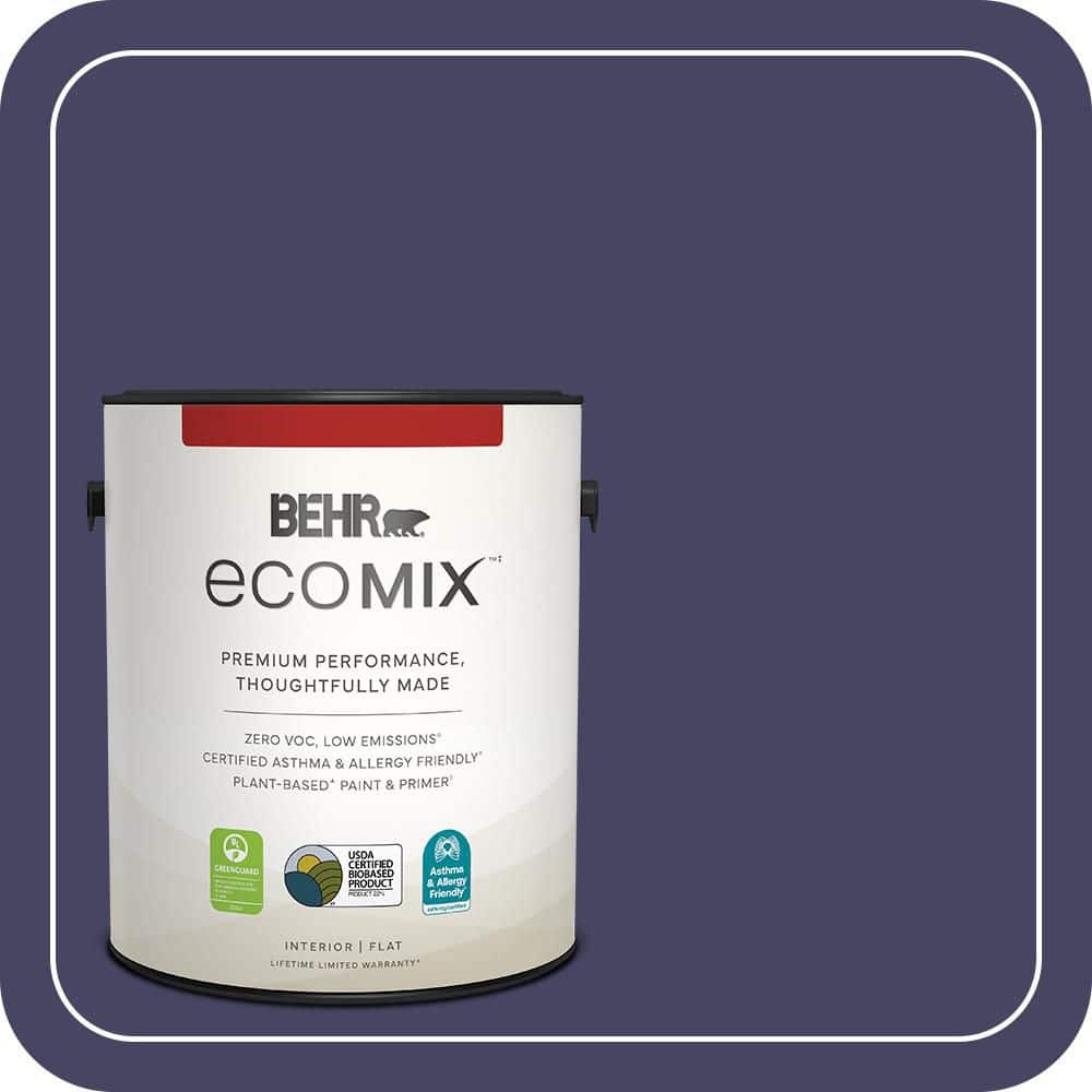 BEHR ECOMIX 1 gal. #S-H-630 Lunar Eclipse Flat Plant-Based Interior ...