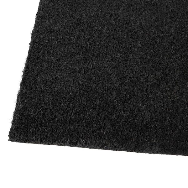 Harbold 18 x 30 Indoor/Outdoor Black Coir Doormat with Natural