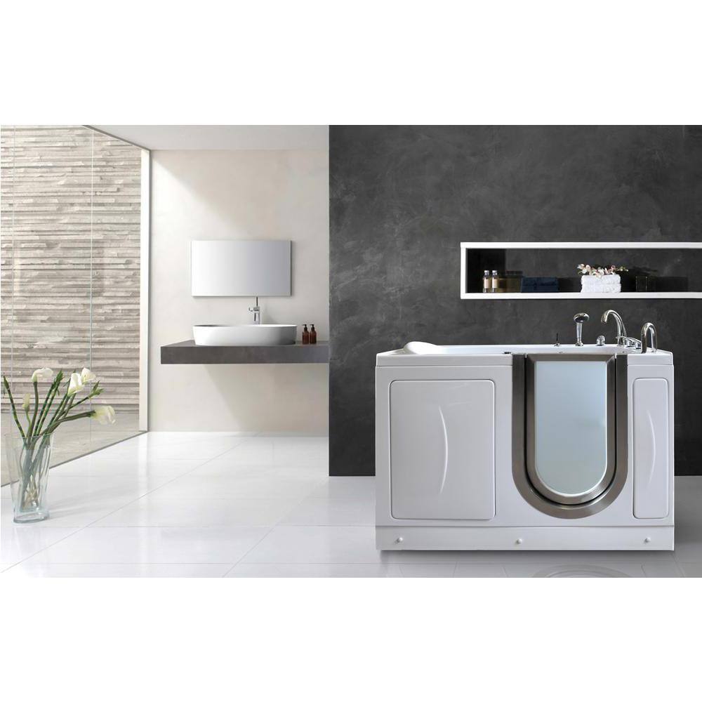 Royal 52" White Acrylic Walk-In Hydro Massage Bathtub