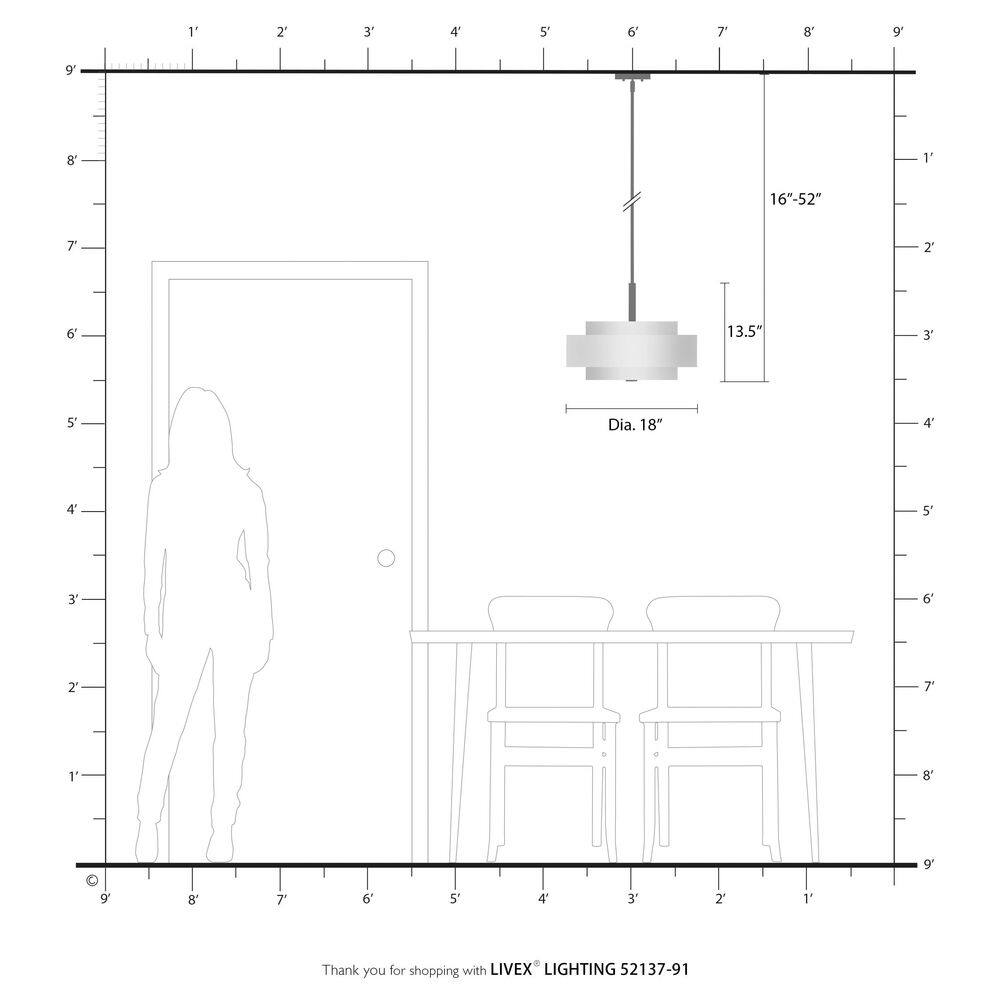 Brushed Nickel 4-Light Drum Pendant with Oatmeal Shade