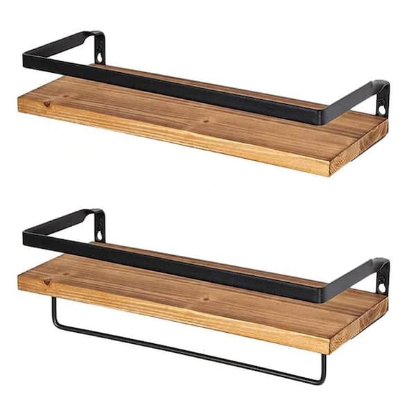 Teamson Kids 16.5 in. W x 5.9 in. D Decorative Wall Shelf, Light Brown Wall Shelves for Bathroom