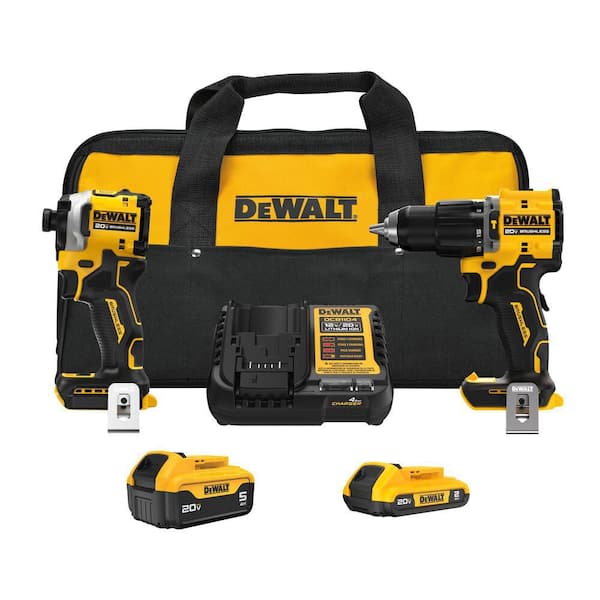 DEWALT ATOMIC 20V MAX Lithium-Ion Cordless 2-Tool Combo Kit with Ah and  Ah Batteries, Charger and Kit Bag DCK200D1P1