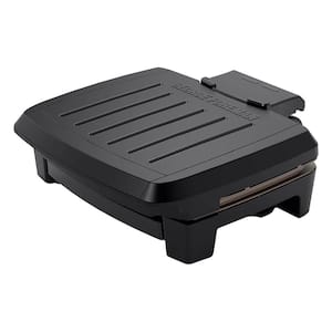 4-Serving Black Submersible Indoor Grill with Bronze Plates