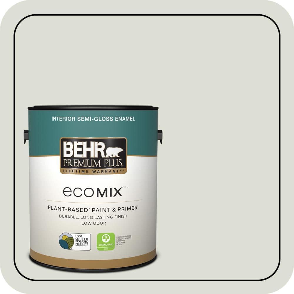 1 gal. #ECC-48-2 Gulf Breeze Semi-Gloss Enamel EcoMix Plant-Based Interior Paint & Primer price history on PriceWatchPro