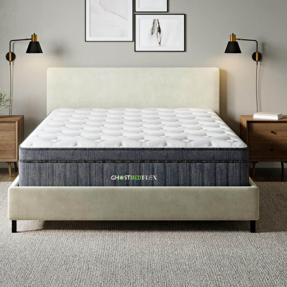 GHOSTBED Flex 13in. Medium Firm Gel Memory Foam Pillow Top Hybrid King ...