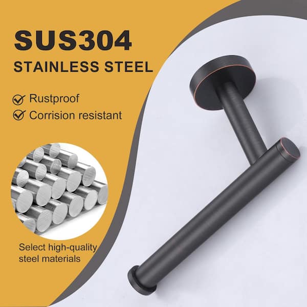 Wall-Mount Single Post Toilet Paper Holder in Oil Rubbed Bronze